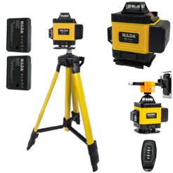 Nível Laser 16 Linhas 4d Hilda Prof. Suporte Tripé 1,2m metal