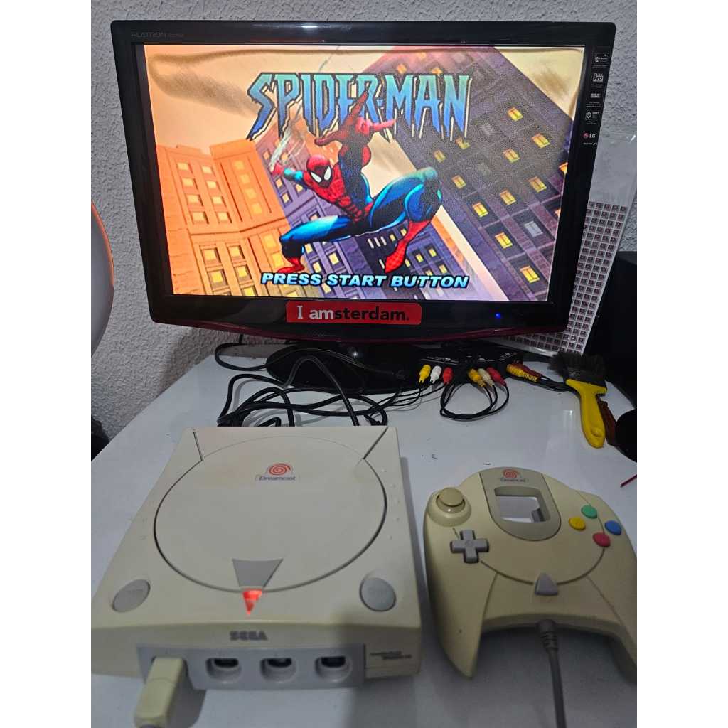 Sega Dreamcast + controle + jogos