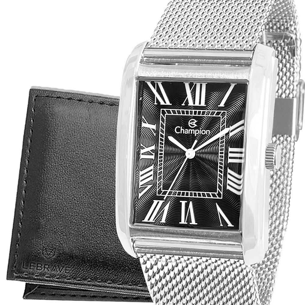 Relógio Masculino Analógico Champion Prata Original Garantia