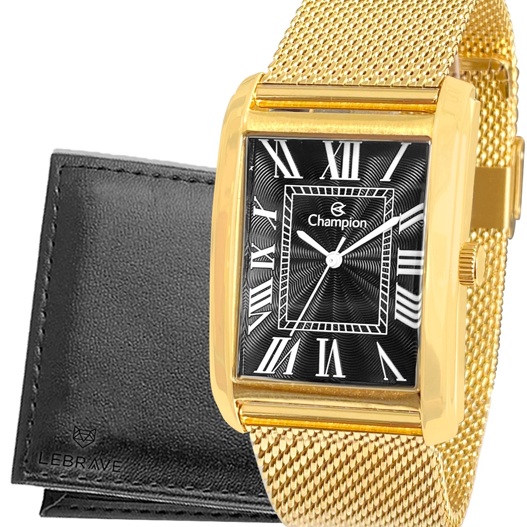 Relógio Masculino Champion Dourado Original Analógico Luxo em Oferta na Shopee