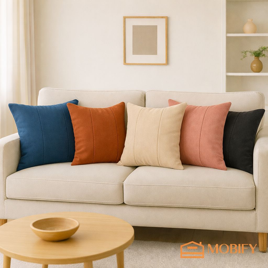 Kit 2 Capas para Almofada Suede decorativa sala Zíper invisível premium 45x45cm em Oferta na Shopee