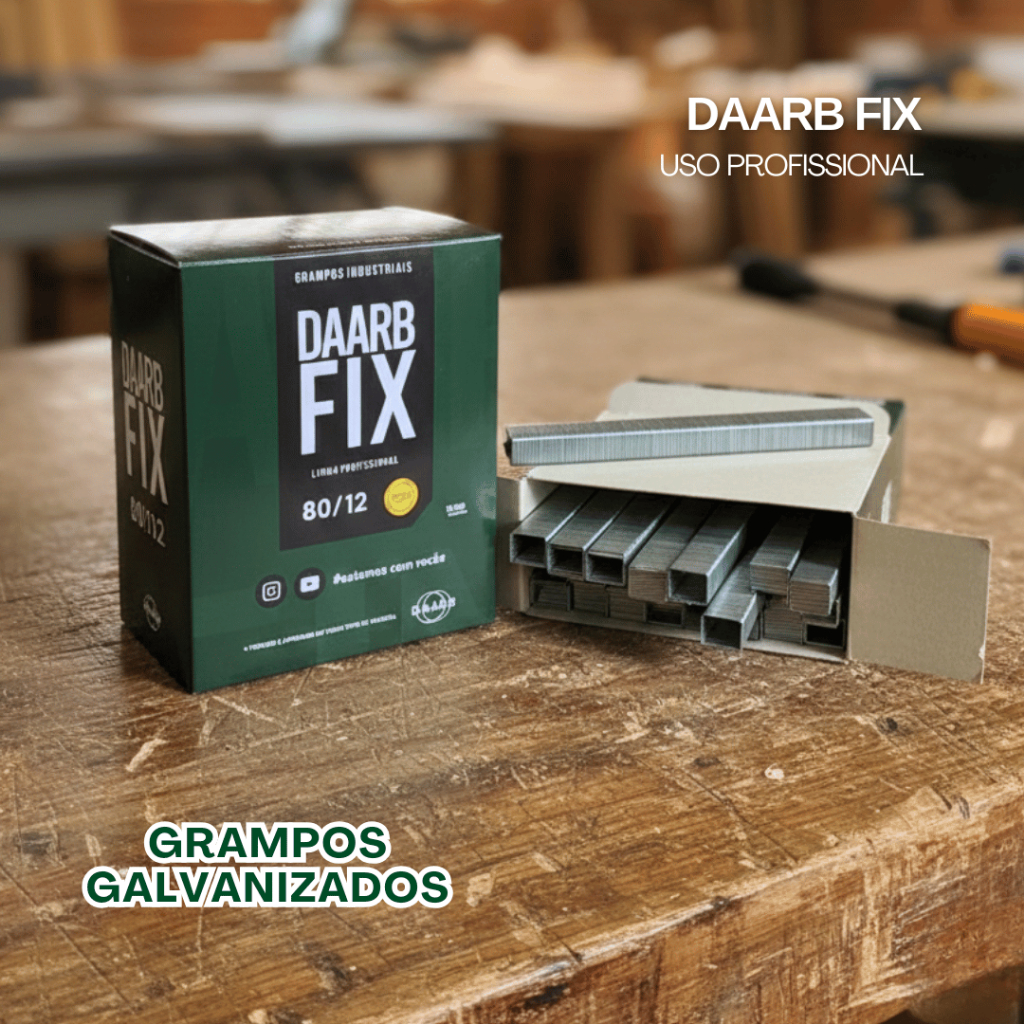 Grampo Industrial 80/12 Galvanizado DAARB FIX – 10.000 Unidades em Oferta na Shopee