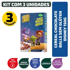 Kit Cereal Chocolate Balls Sem Glúten Star Wars Disney 150G - 3 Unidades