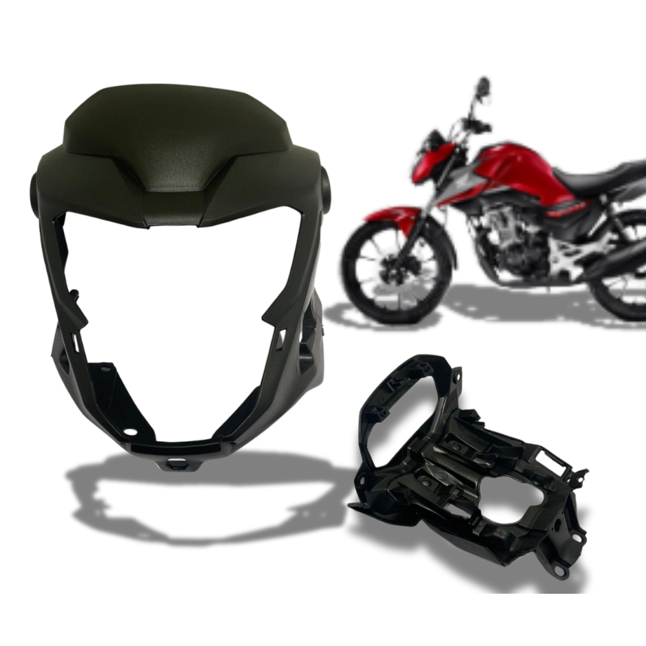 Mascara Farol Aranha Painel Para Cg160 Titan Fan 2025 Preta Preto em Oferta na Shopee