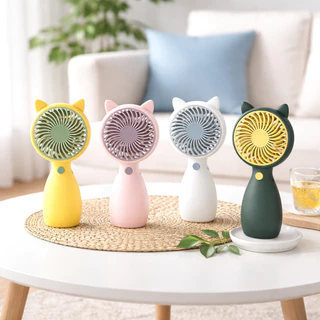 Ventilador Portátil Gatinho – Fofo, Potente e Prático Carregamento USB (C2)
