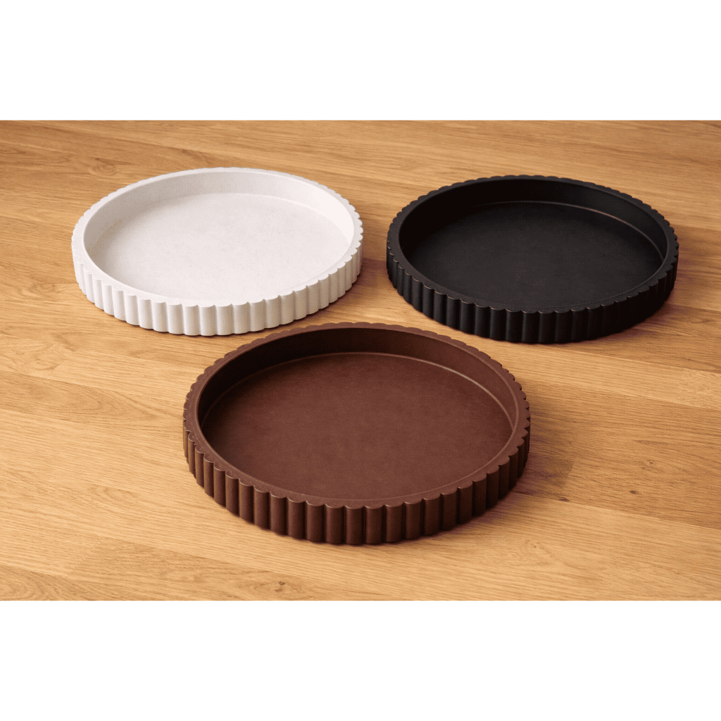 Bandeja Organizadora Multiuso Redonda Ripada Porta Treco Decoração Sala, Quarto e Banheiro 16,5 cm