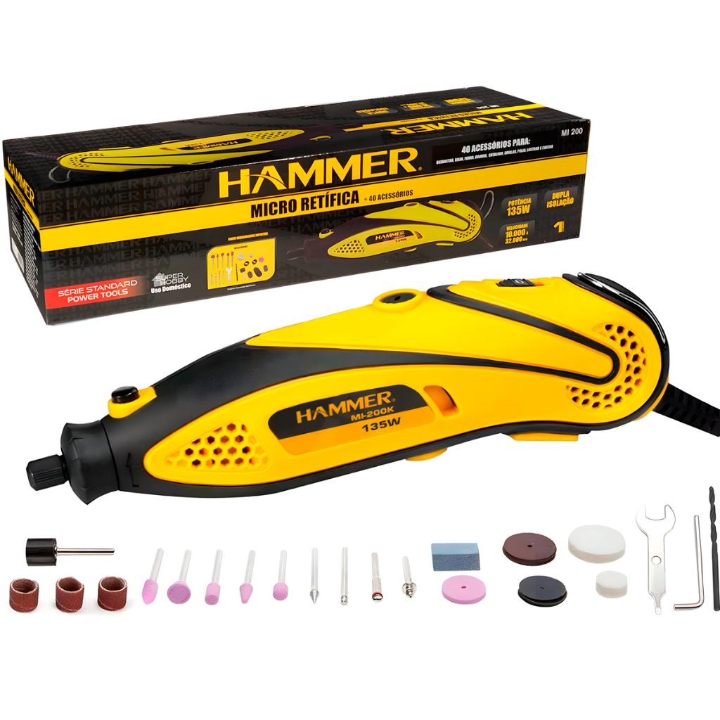 Mini Retifica Profissional 127v 135w 40 Pçs Corte E Desbaste 60hz 135 W em Oferta na Shopee