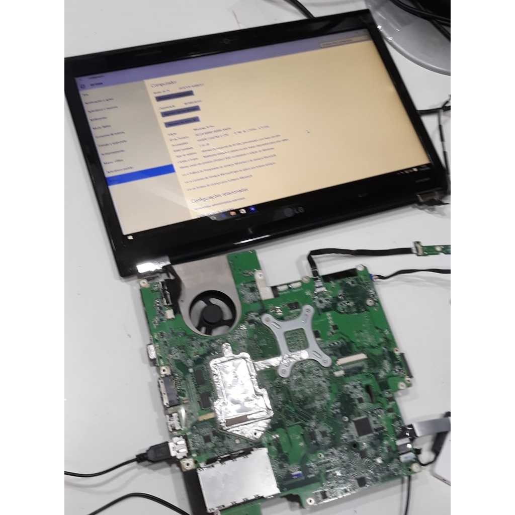 PLACA MÃE NOTEBOOK LG R590 COM VIDEO GFORCE ACEITA I7  0033
