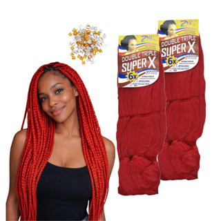 Jumbão Super X 2x 400g Tranças Box Braids Kanekalon - Jumbo Fibra Sintética Premium em Oferta na Shopee