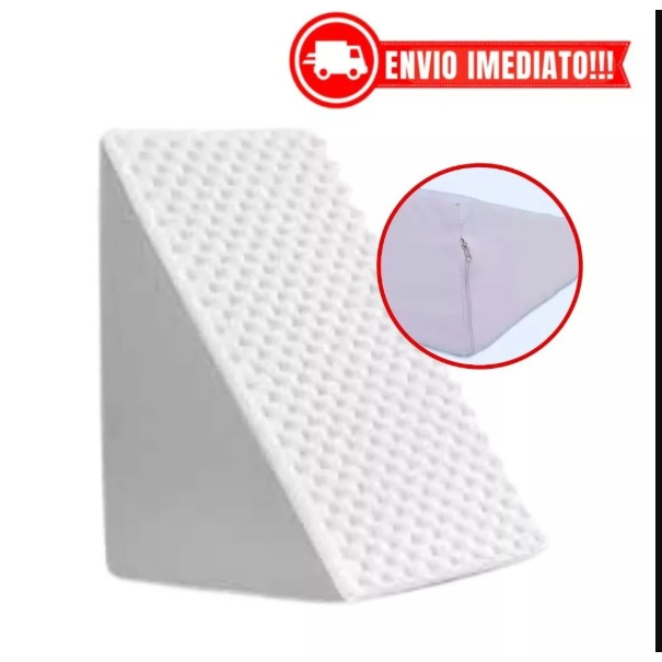Travesseiro Encosto Triangular Repouso Leitura Capa Com Ziper - Pós Cirurgico Encosto Anatômico