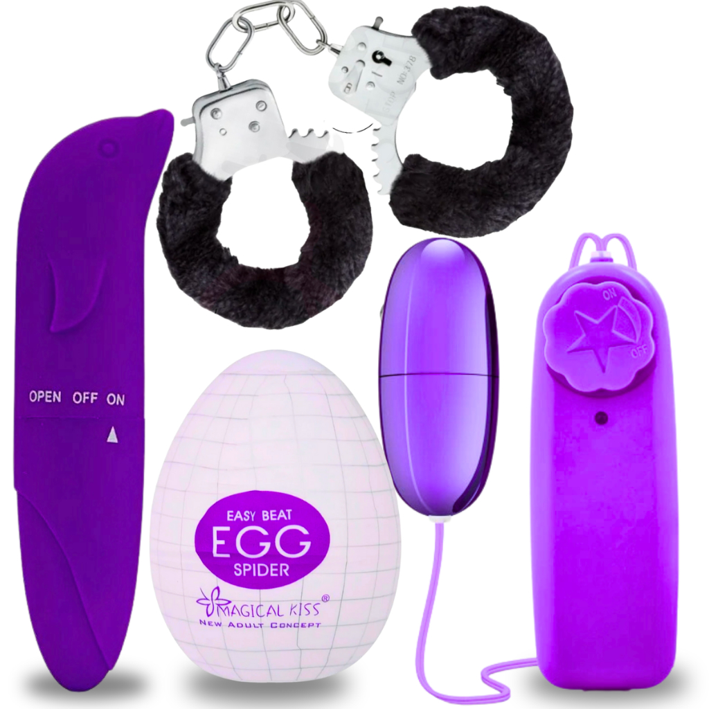 Kit Sex shop Casal Masturbador Masculino Vibrador Bullet Controle Ponto G  Golfinho Algema Pelúcia em Oferta na Shopee