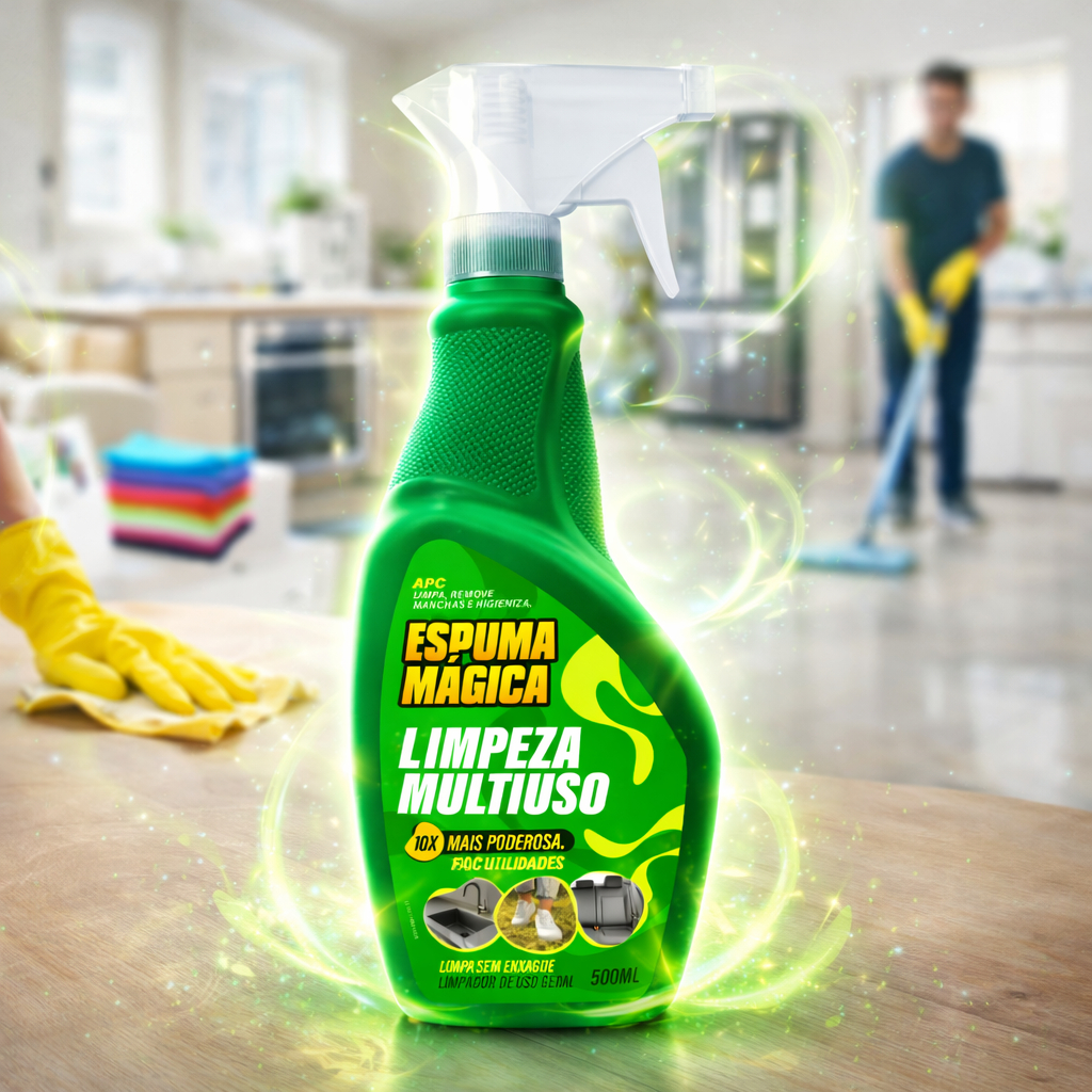 Espuma Mágica C/ Borrifador Limpeza Poderosa 500ML Produto Tira Gordura em Oferta na Shopee