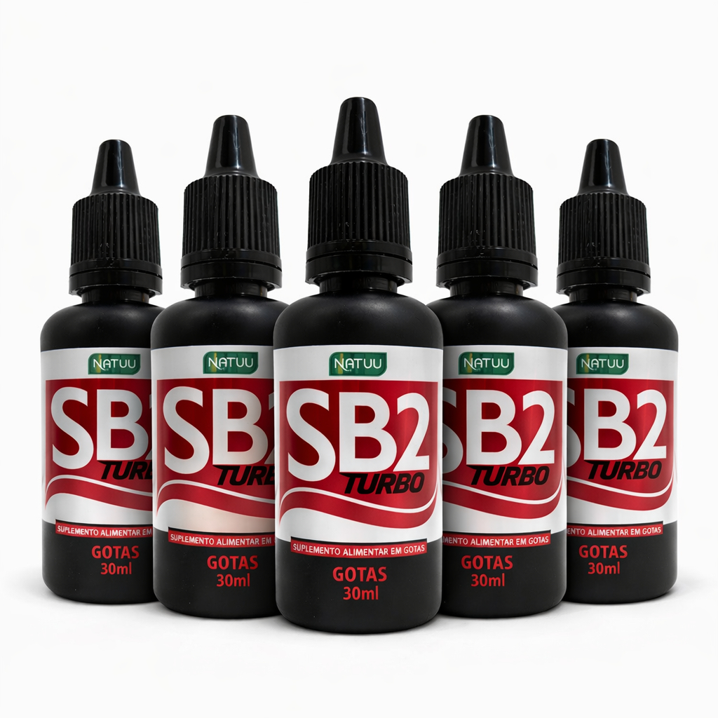 Kit com 7 Gotas SB2 Chá Verde, Guaraná, Gengibre, Cafeina, Sublingual Suplemento Alimentar Natuu Gotas 30ml - 1 unidade
