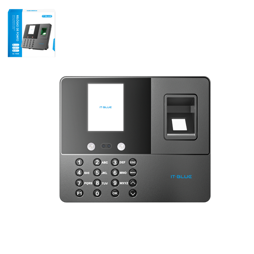 Relógio De Ponto Com Rconhecimento Facial E Impressão Digital IT BLUE