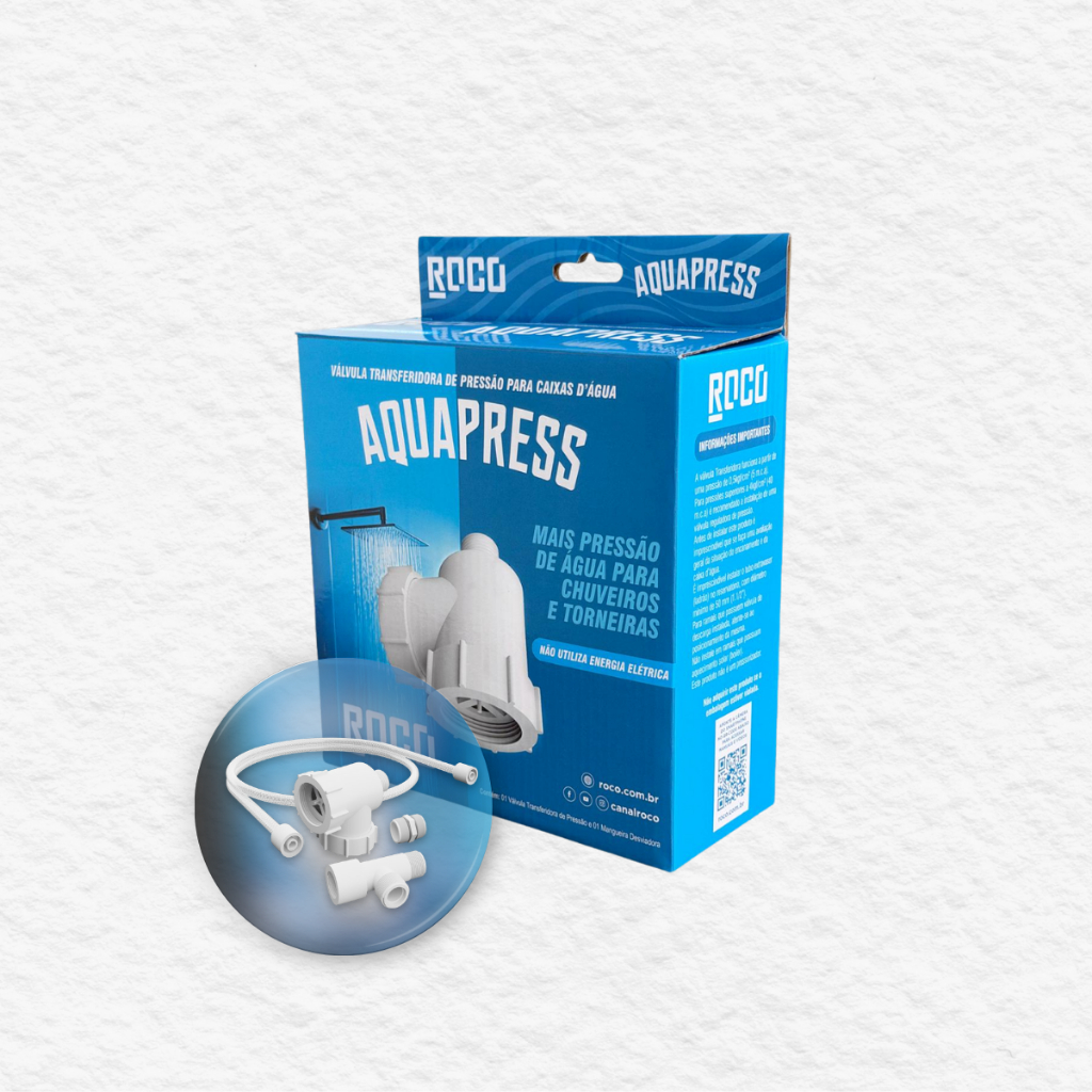 Válvula Duchão Aquapress Transferidora Pressão Para Caixa D’Água Aumenta Pressão da Água Roco