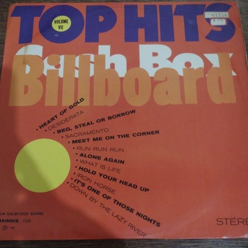 LP Top Hits Cash Box - Billboard vol. 7 (1972)