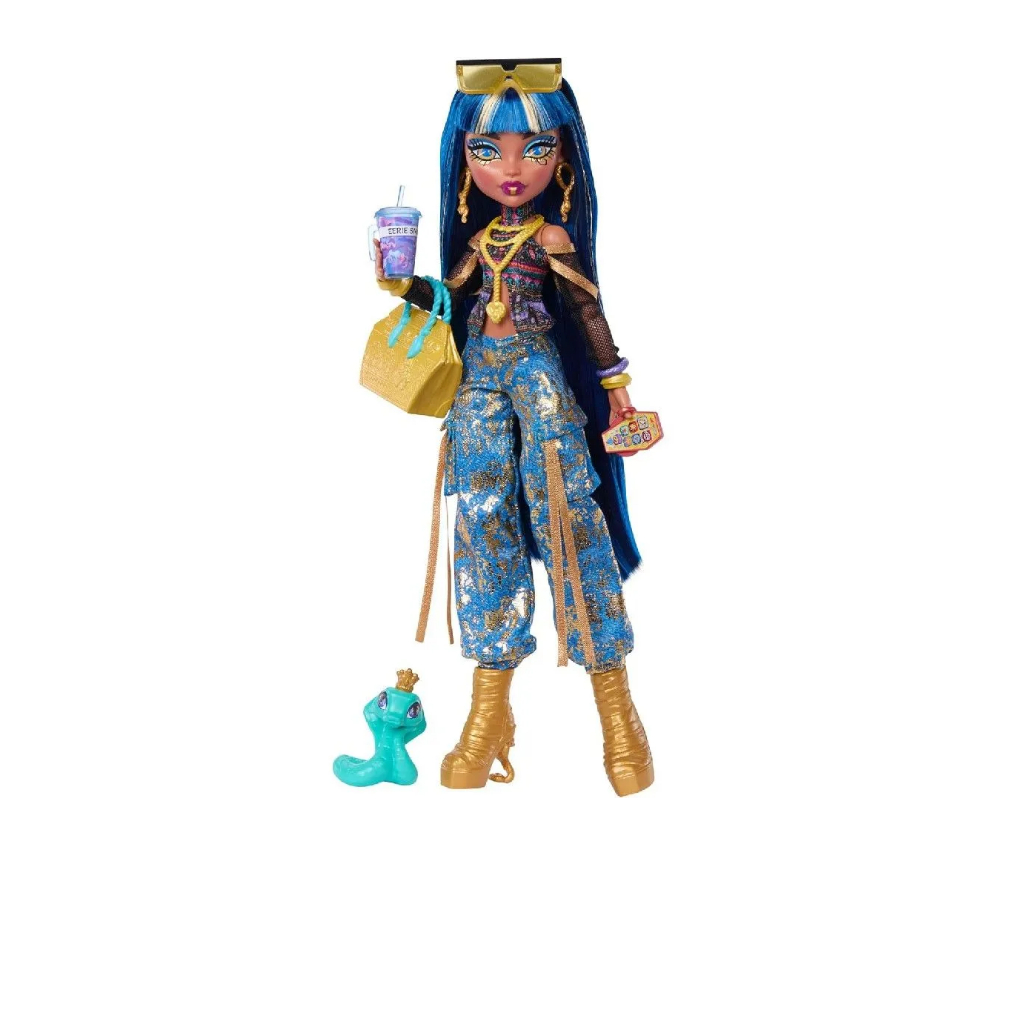 Boneca Monster High Cleo de Nile Pet Hissette Novo Visual
