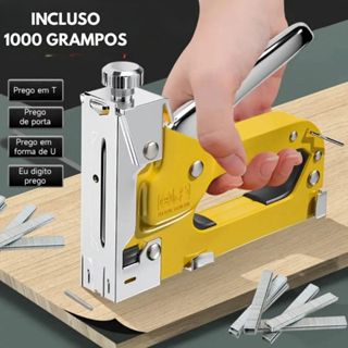 Kit Grampeador Manual Profissional de Alta Pressão para Tapeceiro com 1000 Grampos 8mm em Oferta na Shopee