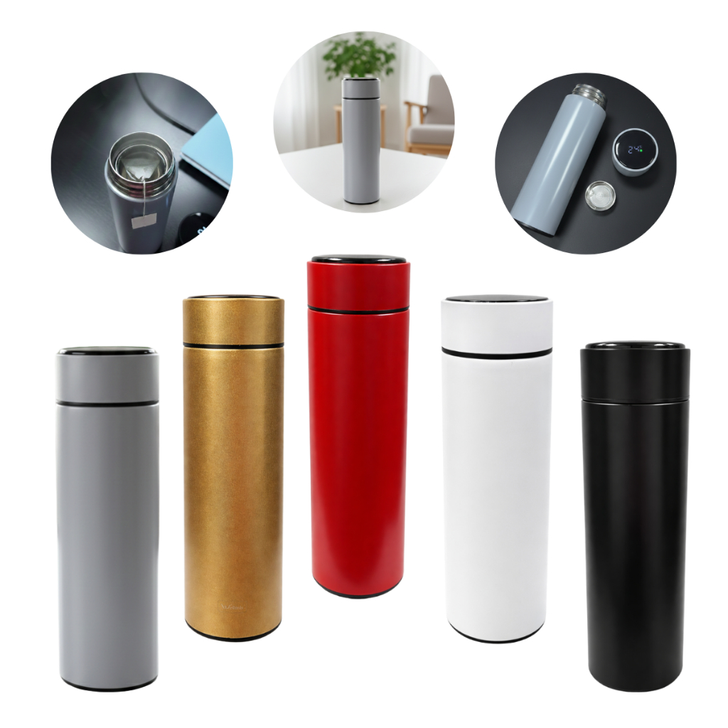 Garrafa Térmica Inox Infusor De Chá 500ml Cores Perfeita para Academia Camping Conserva Temperatura com Visor em Oferta na Shopee