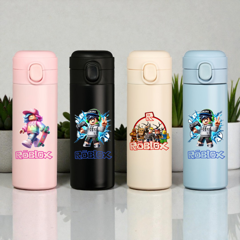 Garrafa Térmica Inox 400ml ROBLOX Jogo Crianças Presente Infantil Lancheira Escola Passeios Água em Oferta na Shopee