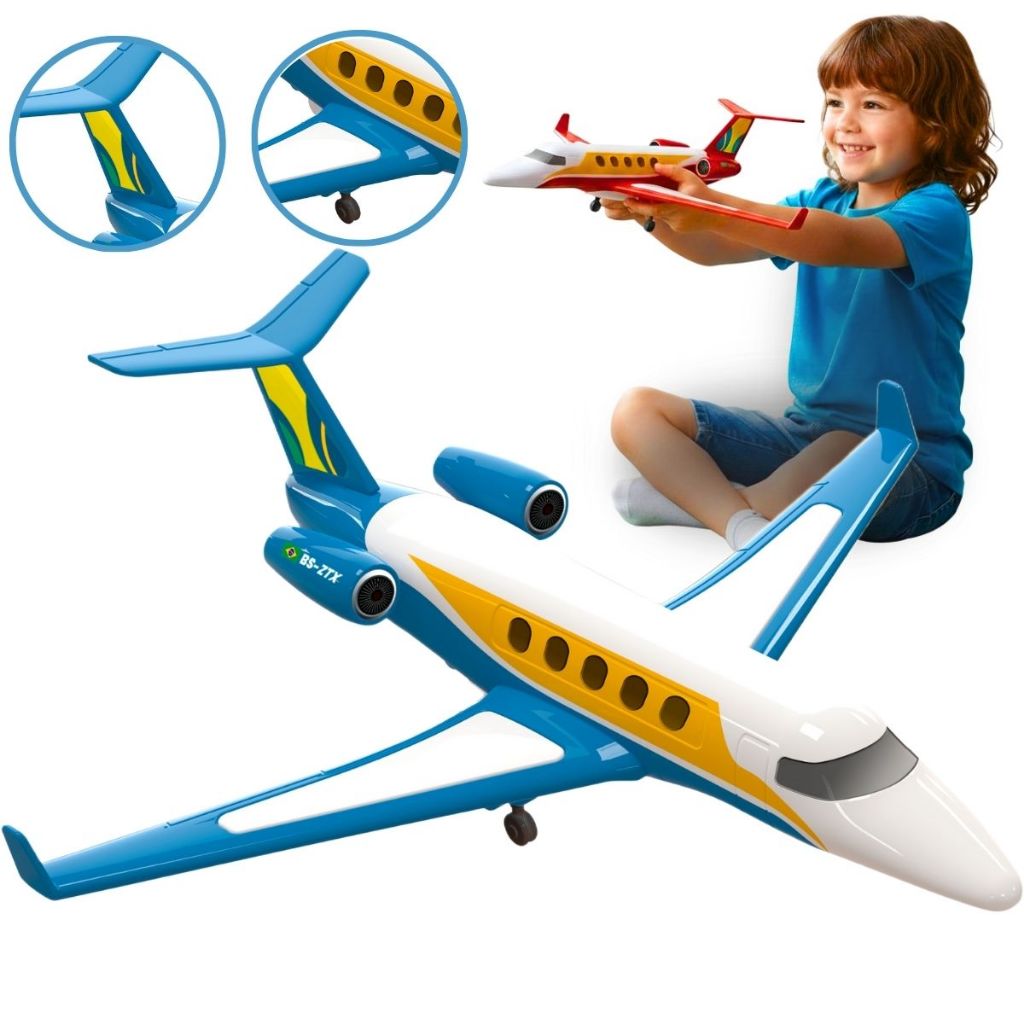 Mini Avião Jatinho Aeroporto Brinquedo Infantil Miniatura