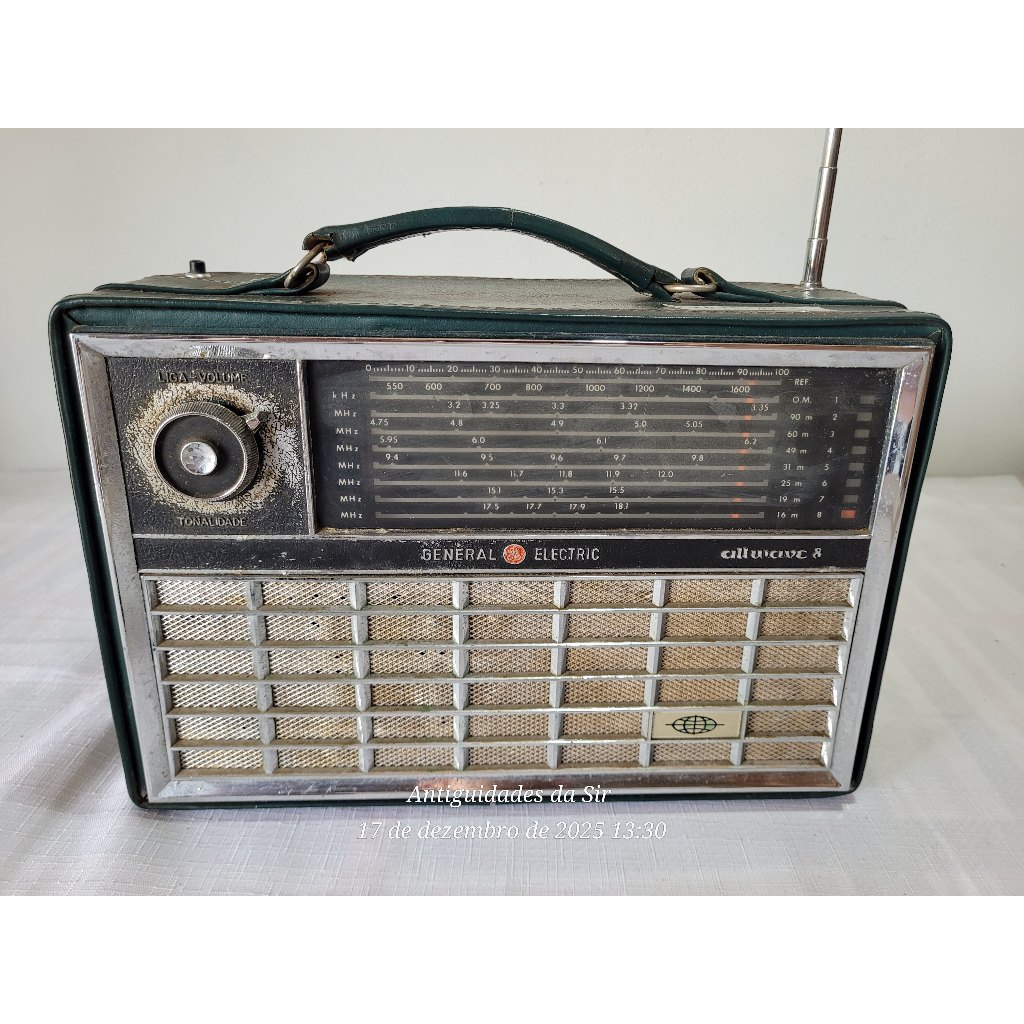 Antigo e raro Rádio General Electric All Wave 8