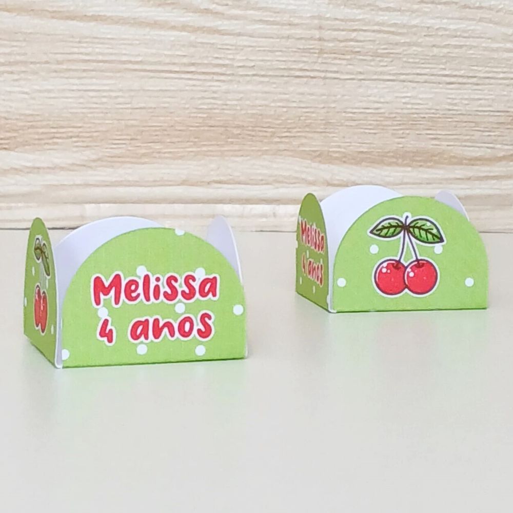 Forminha de Doces Personalizada Cerejinha / Festa Infantil / Aniversário / Lembrancinha