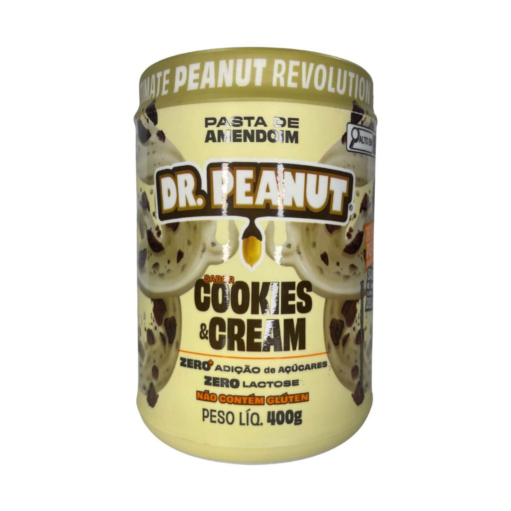 Pasta de Amendoim Dr. Peanut Sabor Cookies & Cream 400g