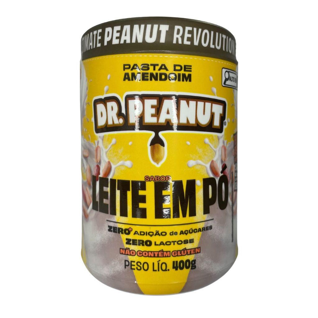Pasta de Amendoim Dr. Peanut Sabor Leite em Pó 400g em Oferta na Shopee