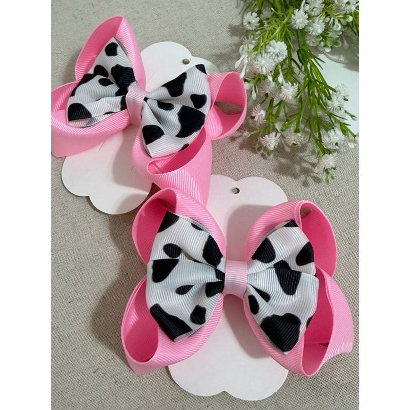 Laço Vaquinha - tema fazendinha - lindo e encantador para meninas