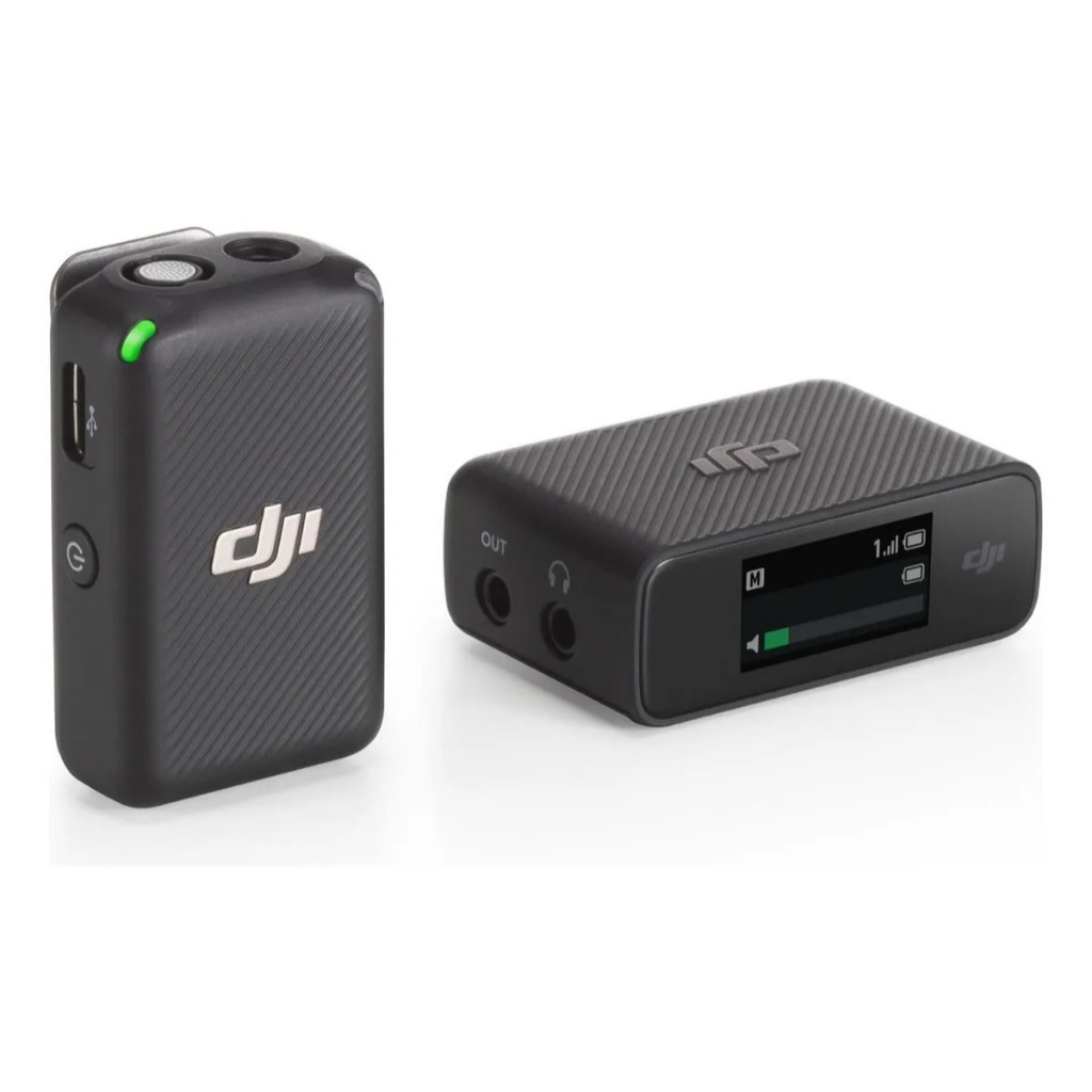 Microfone Dji (1 Tx + 1 Rx), Microfone De Lapela Sem Fio Preto (NOVO)