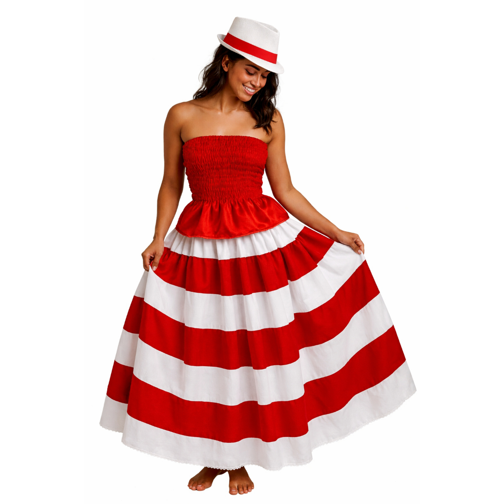 Roupa Malandra Maria Navalha Saia Vestido Umbanda Candomblé