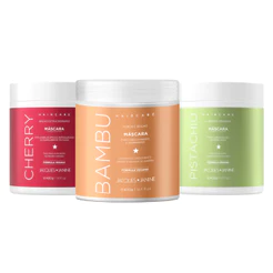 Máscaras Cronograma Jacques Janine Hidratação Nutrição Reconstrução Cereja Pistache Bambu 1200g