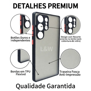 Capa de Celular Fosca Translúcida Premium Anti-impacto com Proteção de Câmera para Samsung S22/S23/S24/S25/A55/A15/A52 em Oferta na Shopee