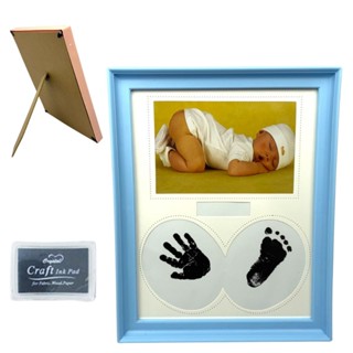 Porta Retrato Bebê Com Carimbo Pezinho E Maozinha 10x15cm em Oferta na Shopee
