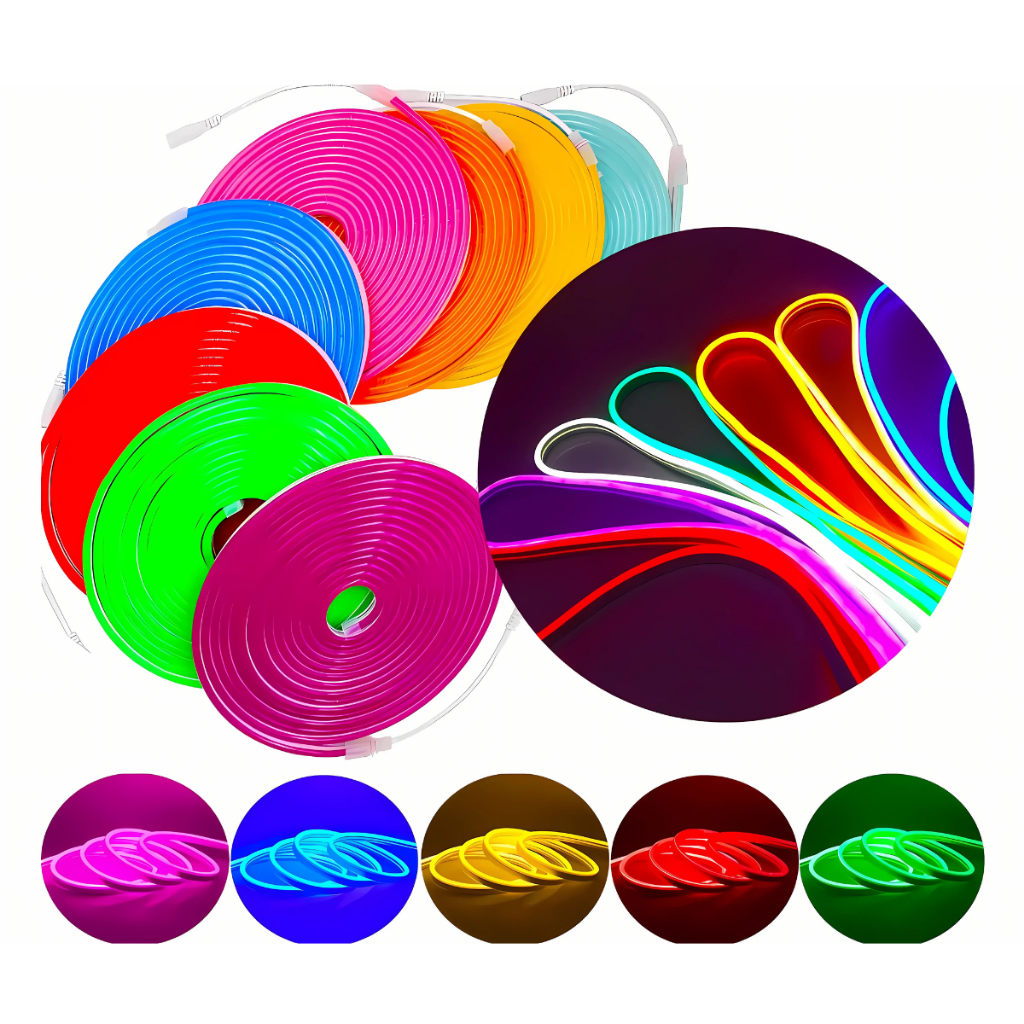 5m Mangueira Fita Led 12v Neon Corte 2,5cm Alto Brilho Ip65 Colorido Sem Fonte em Oferta na Shopee