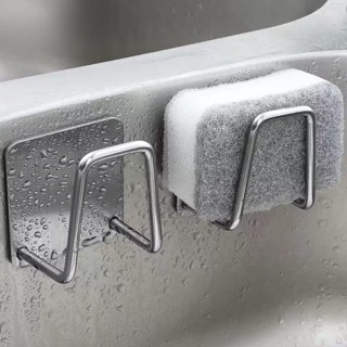 Suporte Gancho Aço inoxidável Porta Esponja Para bucha de Pia Prateleira de Cozinha em Oferta na Shopee
