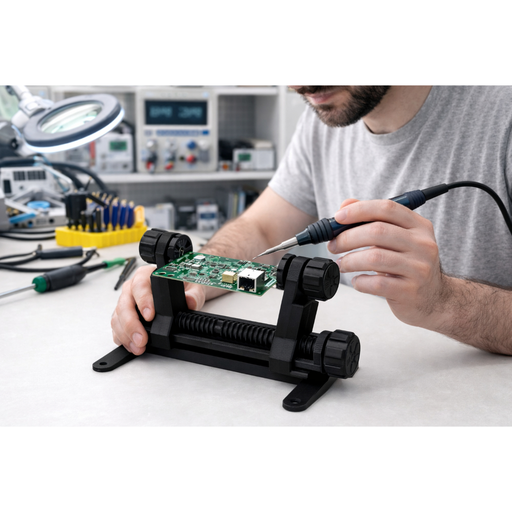 Suporte para Placa de Circuito Impresso, Ajustável, Fixação com Rosca, Equipamentos e Projetos.