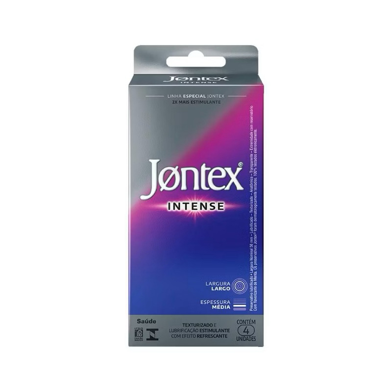Preservativo Jontex Intense Com 4 Unidades