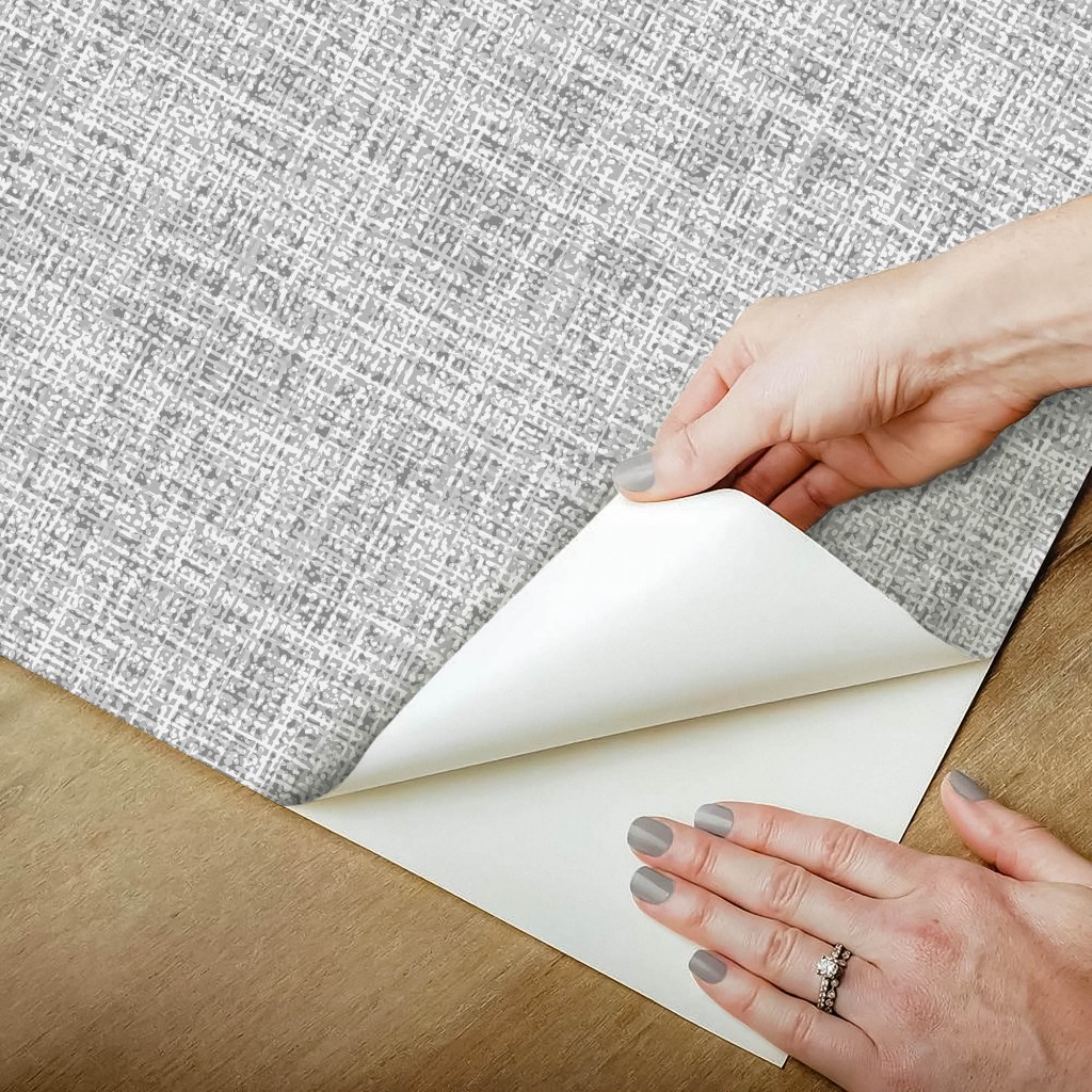 Papel de Parede Adesivo Efeito Linho Cinza Liso Fácil Instalação em Oferta na Shopee
