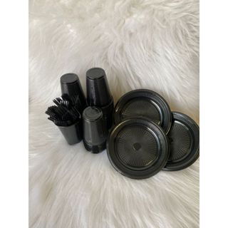 KIT  ANIVERSÁRIO PRETO 150 PEÇAS em Oferta na Shopee