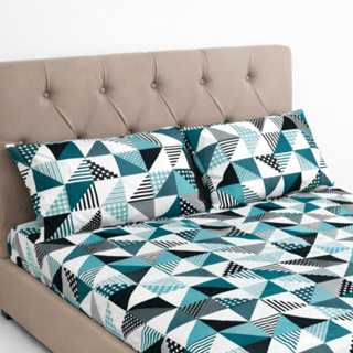 Jogo Lençol Queen Size 3 Peças Estampado 150 fios C/ Elástico e Fronha c/ zíper Cama Box em Oferta na Shopee