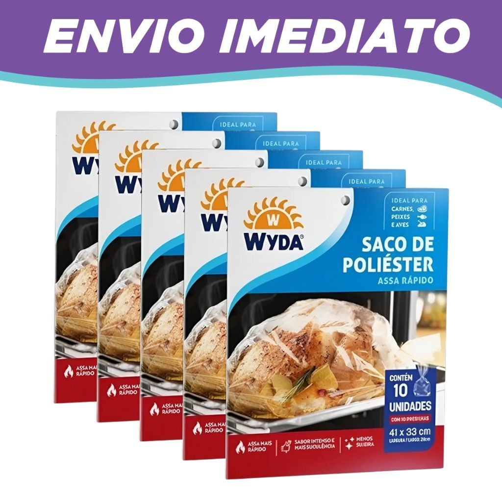 Kit 50 Saco de Poliéster Assa Rápido 41x33 10 Unidades Wyda em Oferta na Shopee