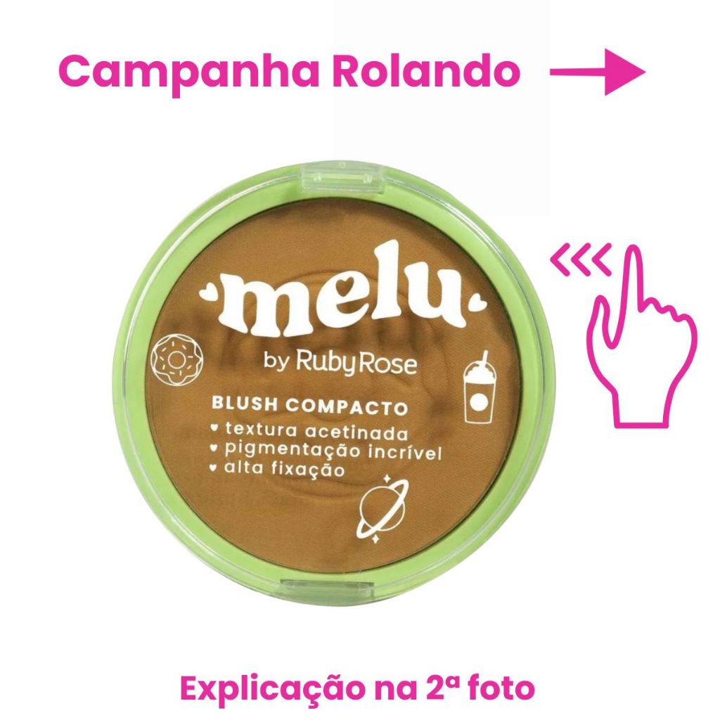 Blush Compacto Ruby Rose Melu Cor Pumpkin