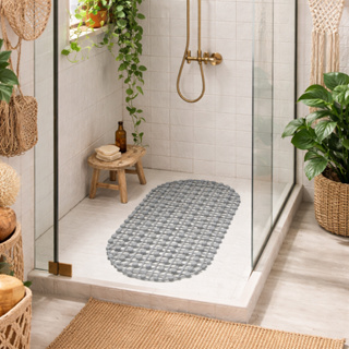 Tapete para Box de Banheiro Antiderrapante em PVC 63x34cm com Ventosas – Segurança no Banho em Oferta na Shopee