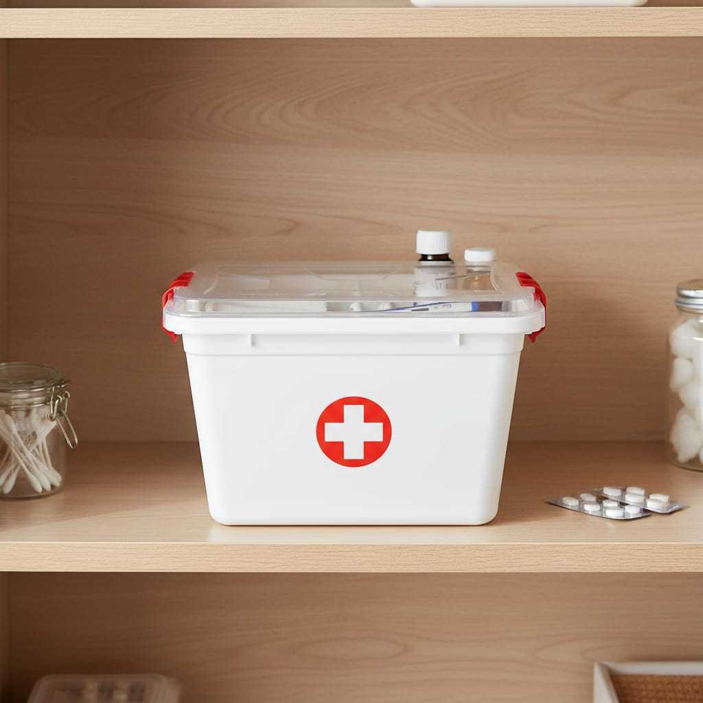 Caixa Organizadora Para Remédio Primeiro Socorros 5 Litros Branca