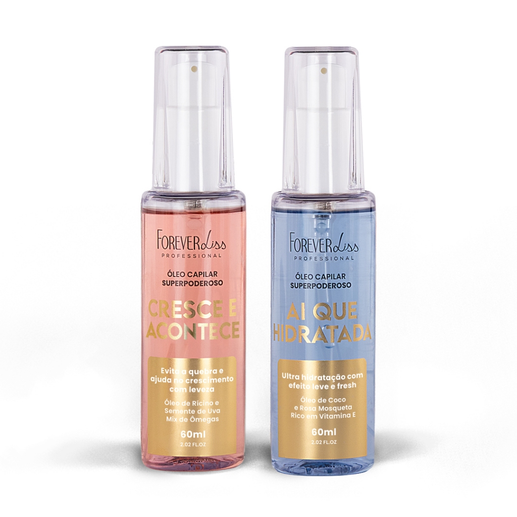 Kit Óleos Superpoderosos Crescimento e Hidratação Forever Liss