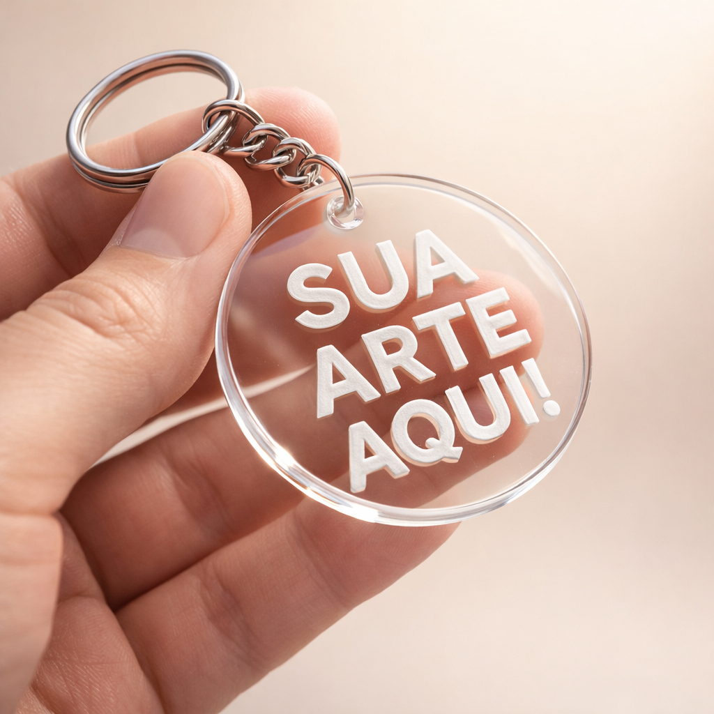 30 á 100 Chaveiro Personalizado Acrílico Corporativo Loja Lembrancinha Aniversário Presente Brindes