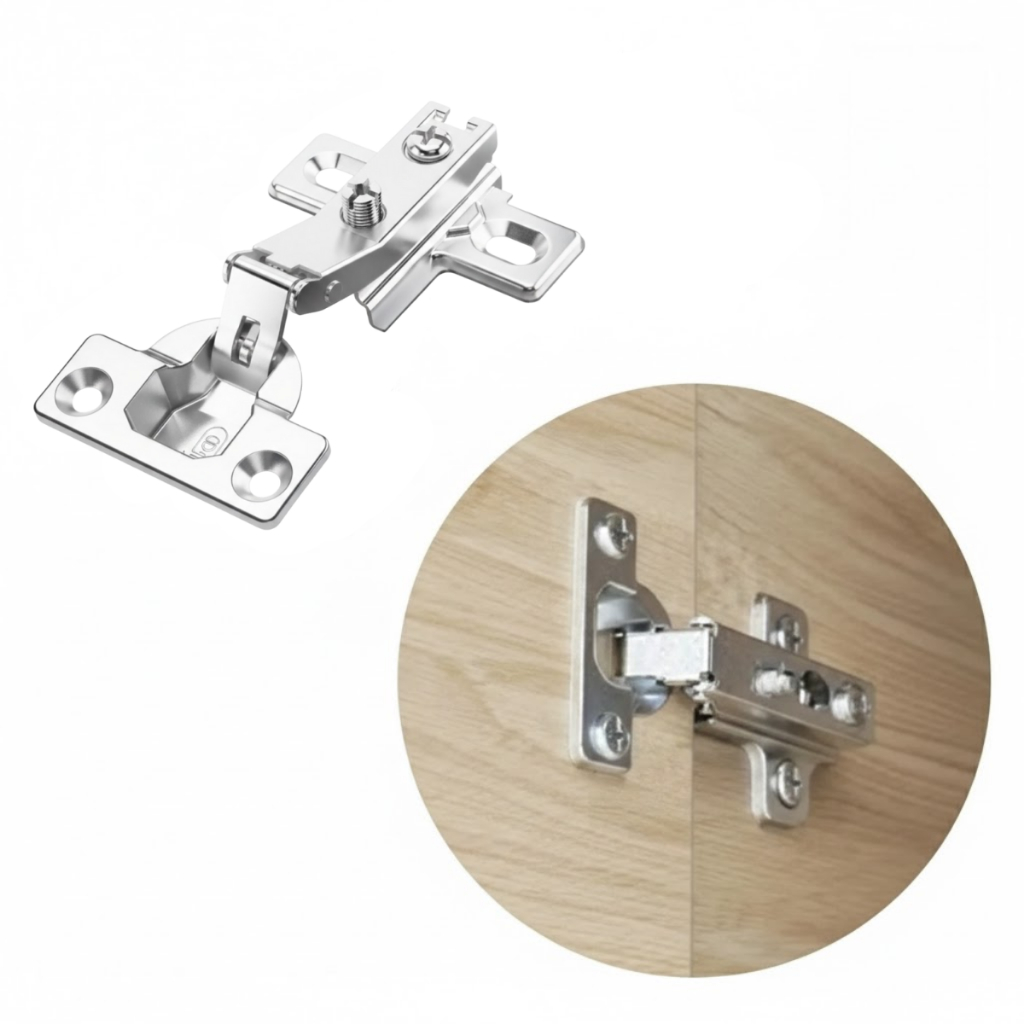 Dobradiça Pressão Caneco Armário Guarda Roupa Curva Metal 26mm · foto 2