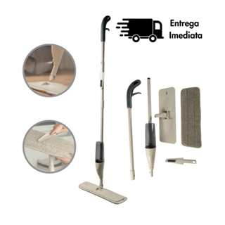 Mop Spray Bege OU Linha Flow – Limpeza Prática com Spray Integrado em Oferta na Shopee
